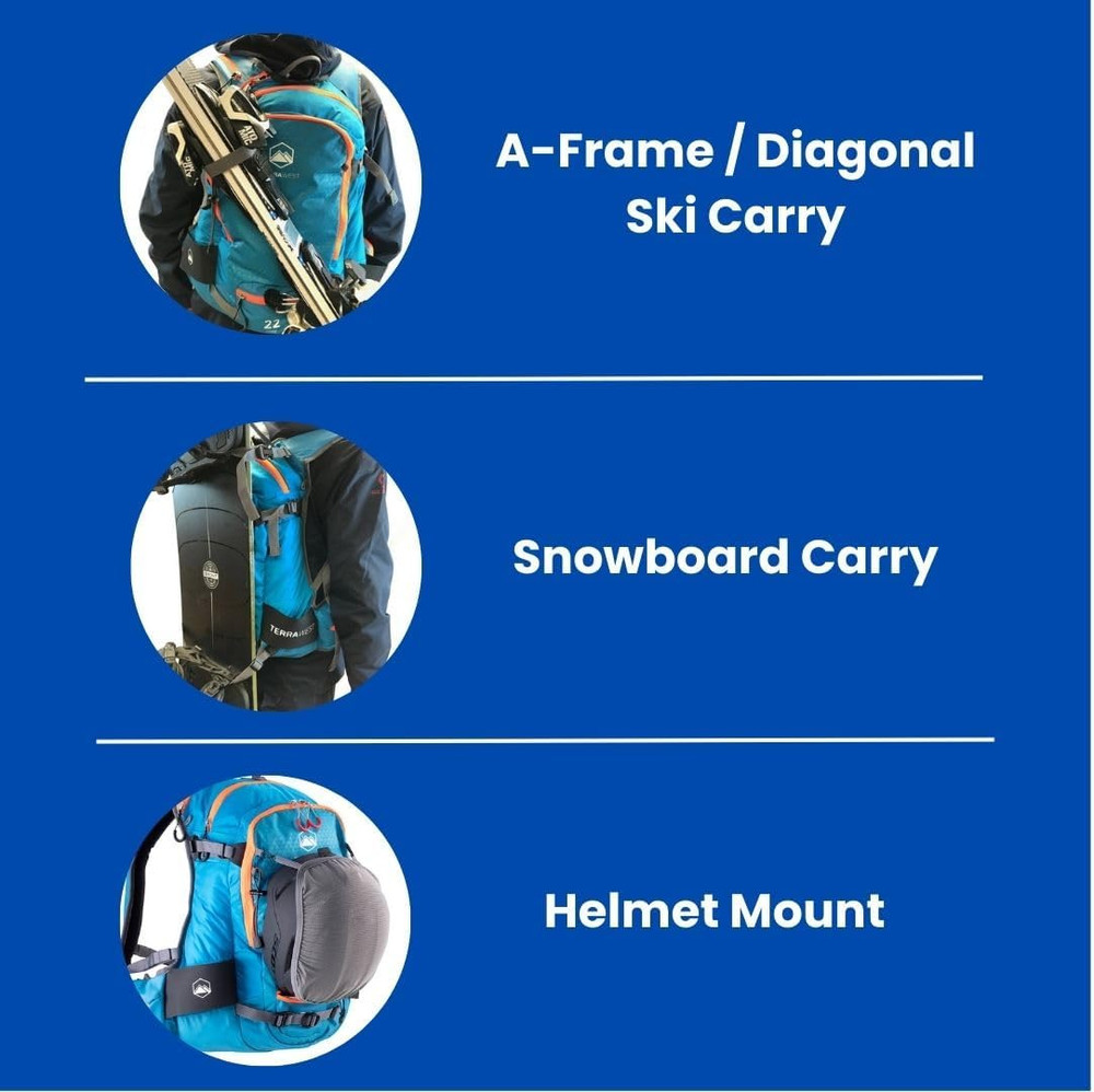 Core Avalanche Kit,Ski Backpack Including Recco & Removable Back Protector, Hydr