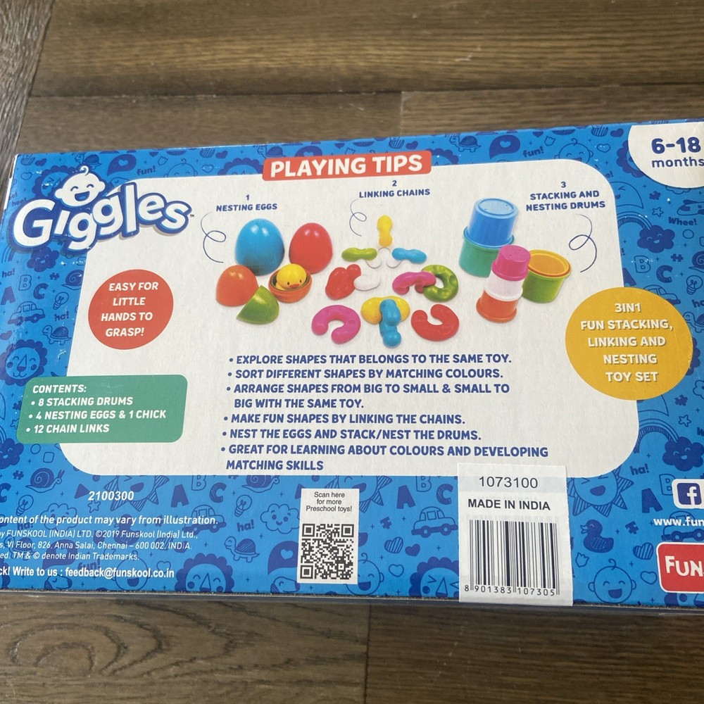 Funskool Giggles Link Stack and Nest Toy Set {D3}