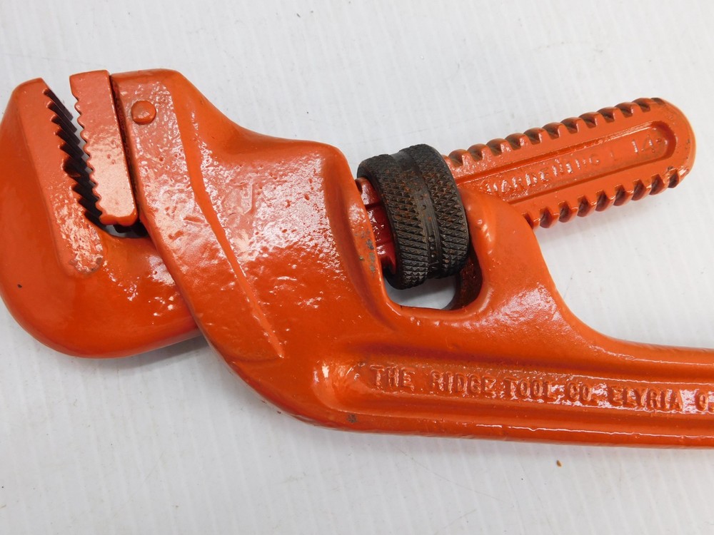 Ridgid Offset Pipe Wrench, E14, Heavy Duty, Restored