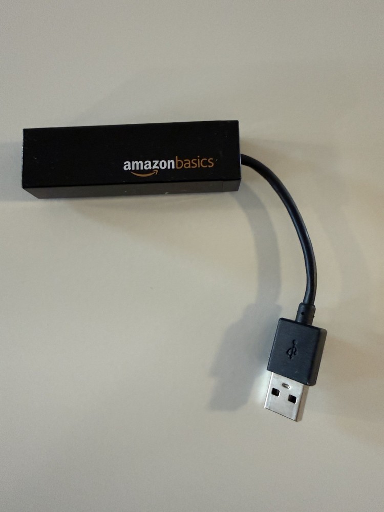 Amazon Basics USB 2.0 to 10/100 Ethernet Port LAN Internet Network Adapter, Blac