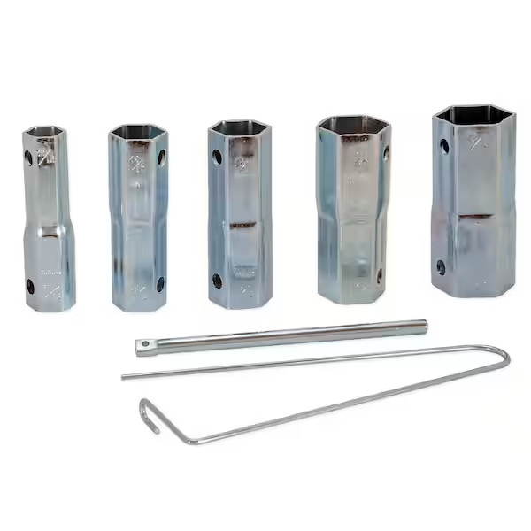 5-Piece Plumber'S Socket Set with Bar Handle