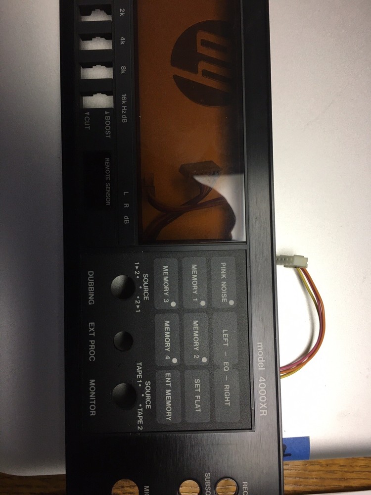 ORIGINAL FRONT PANEL REPLACEMENT PART - BSR 4000XR EQ Equalizer