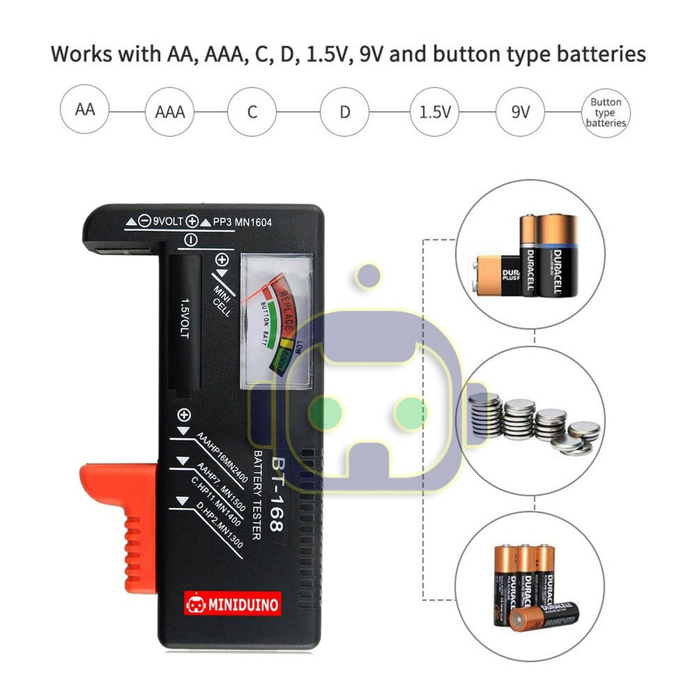 New Battery Tester Universal Volt Checker AAA AA C D 9V & Button Cell