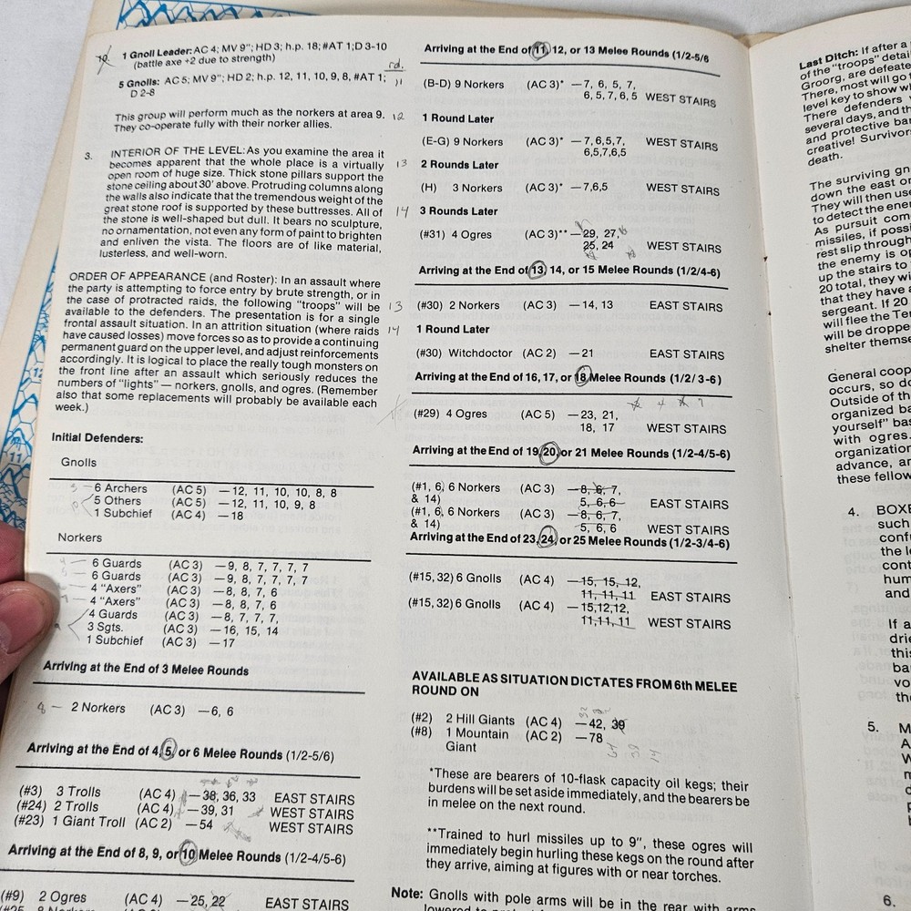 Advanced Dungeons & Dragons World of Greyhawk Guide Glossography Map + 2 Modules