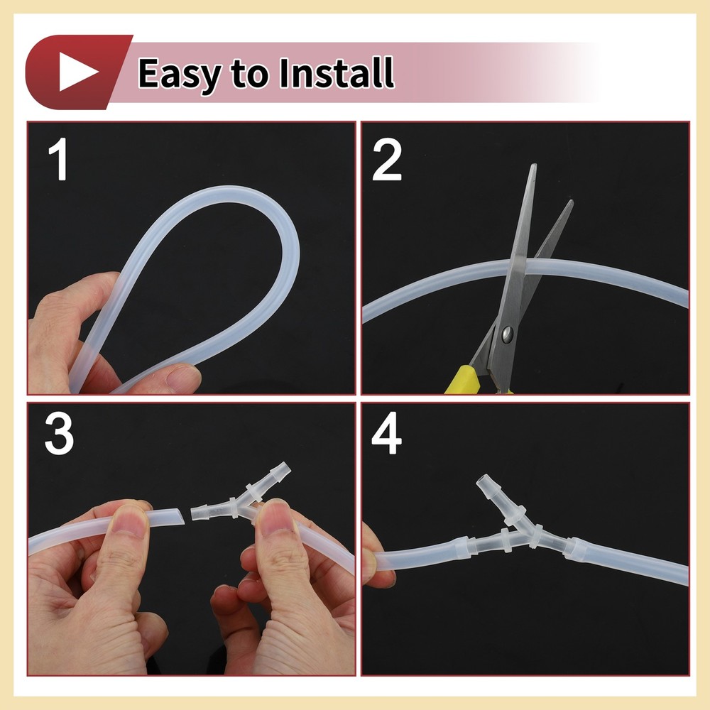 Plastic Hose Barb Fitting 1"x0.6" Straight Through Pipe Connector 5 Pcs