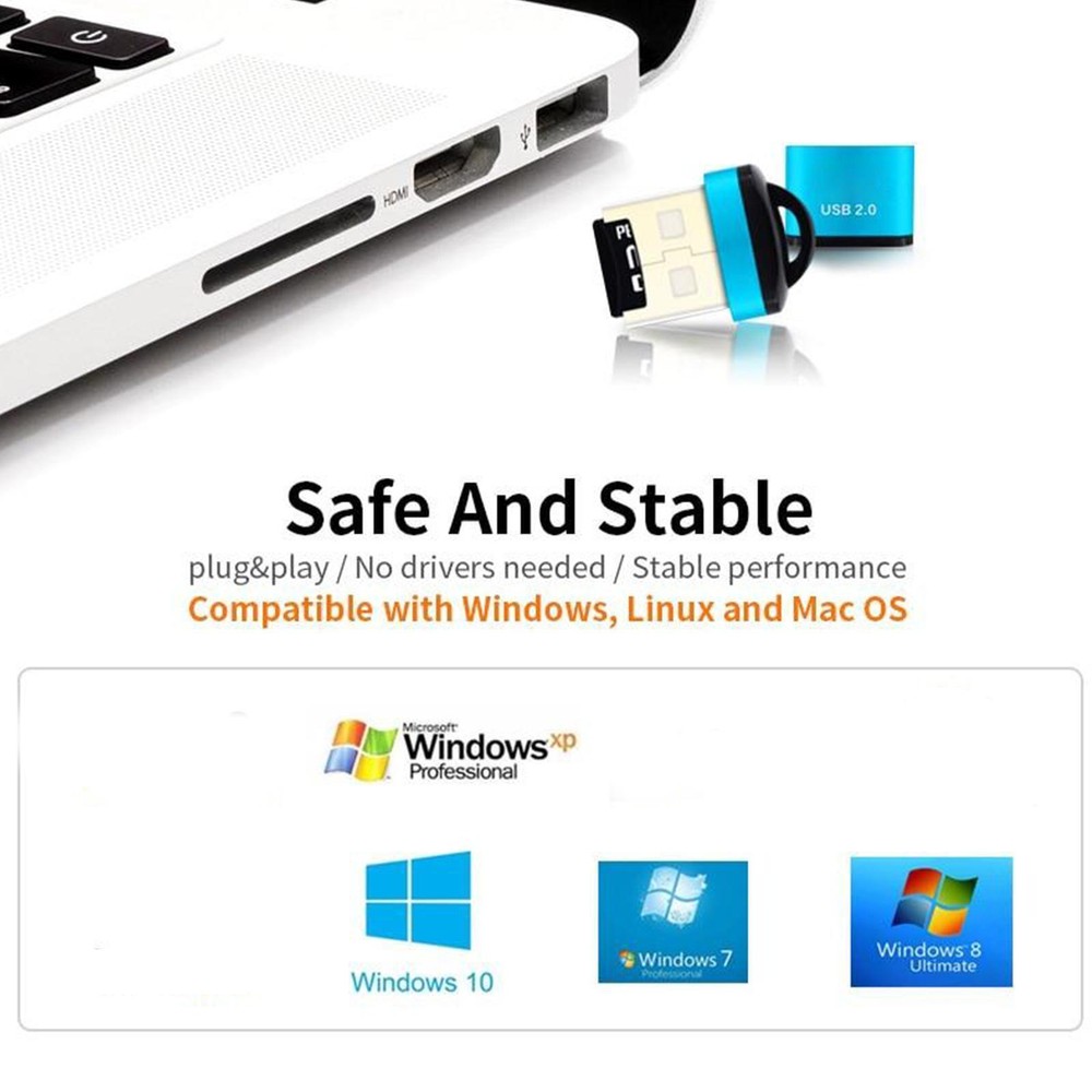 Memory Card Reader Adapter High Speed USB 2.0 Reader TF SDHC For Micro SDXC Nice