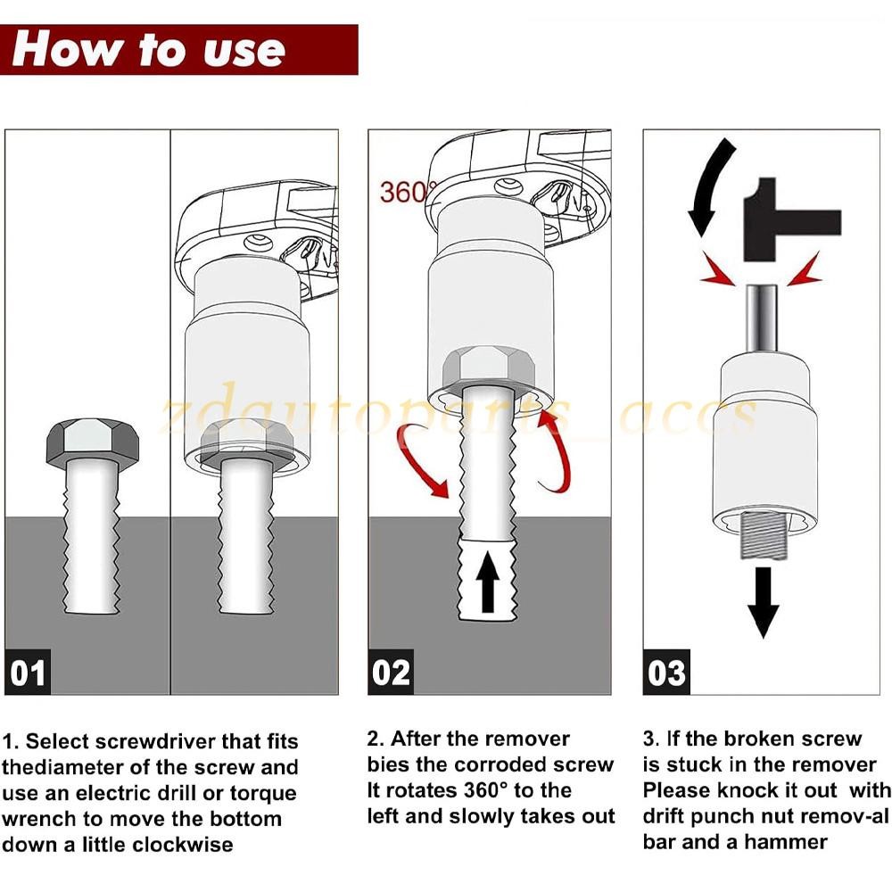ABN Twist Socket Set Lug Nut Remover Extractor Tool- 5PC 1/2"Dr.Twist Socket Set