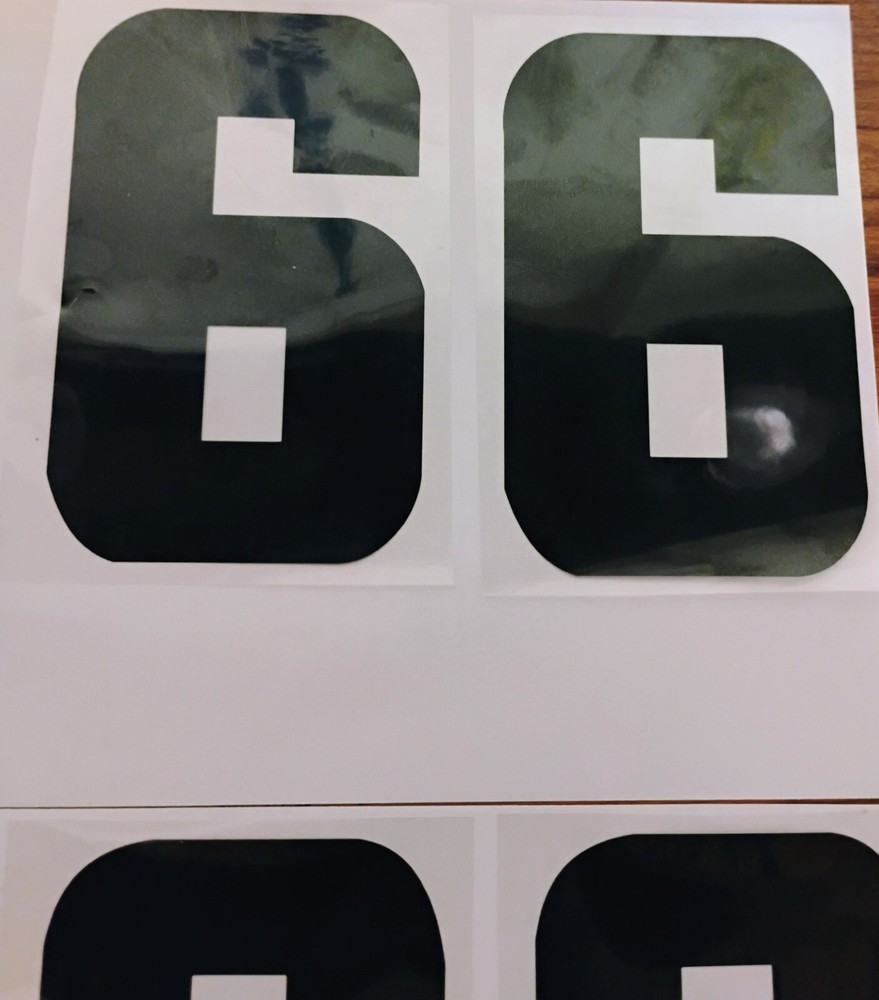 7" Permanent Vinyl Adhesive Numbers- 6 Colors Available