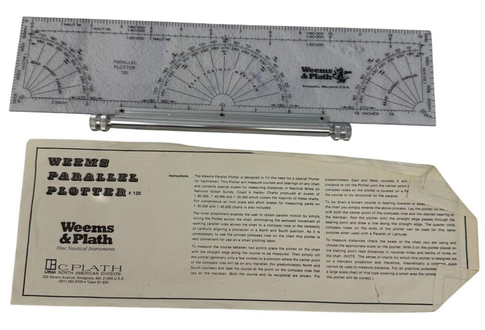 Weems & Plath Parallel Plotter #120 Navigation & Mapping