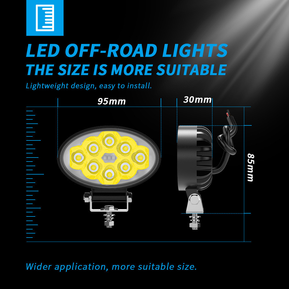 2PCS 3'' LED WORK LIGHTS fit Caterpillar Construction Equipment Forklift Tractor