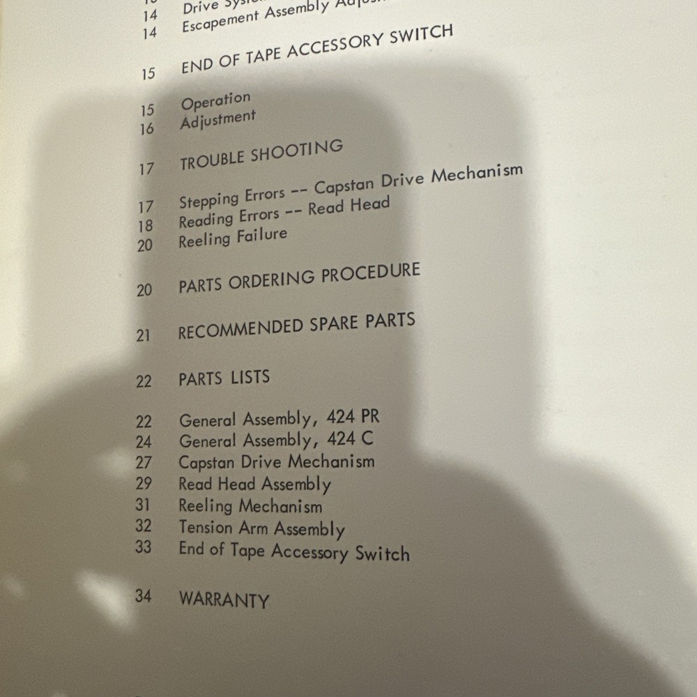 Tally Instruction Manual 424