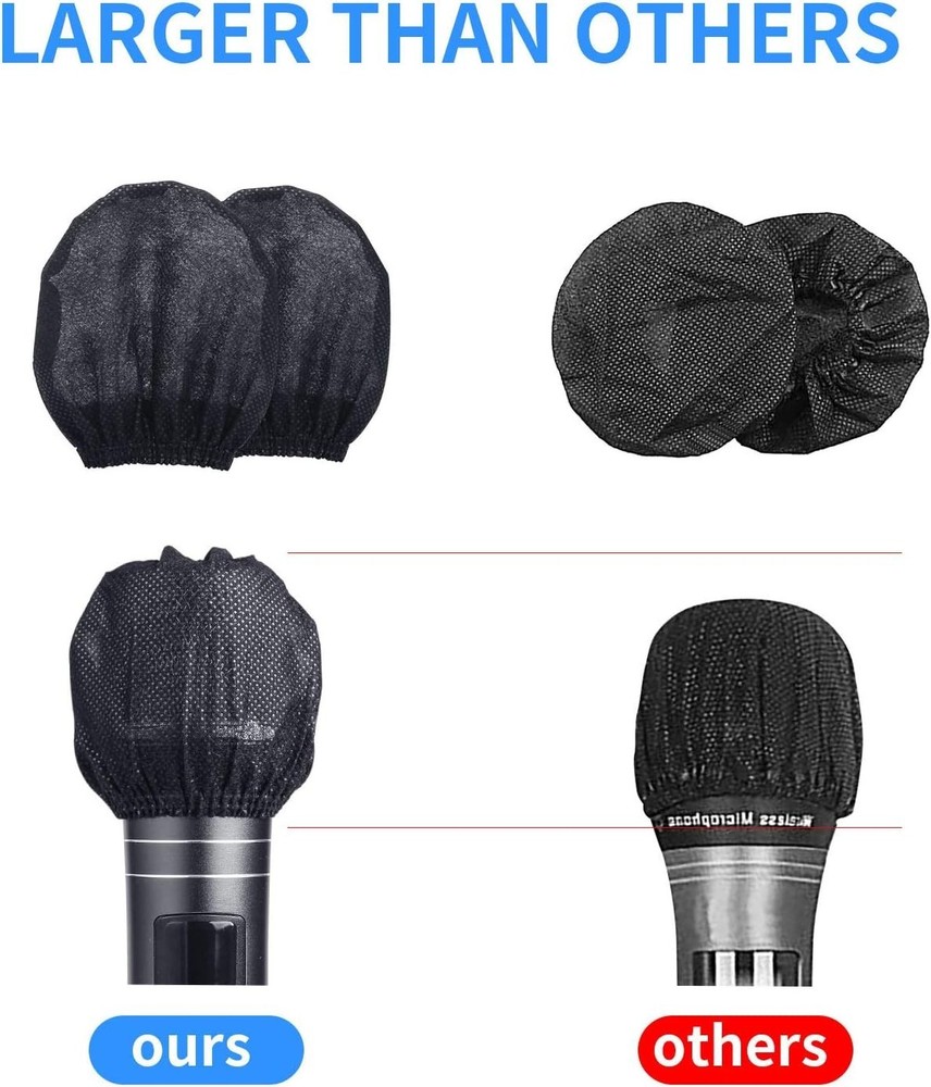 Sanitary Microphone Cover 400 Pack Black