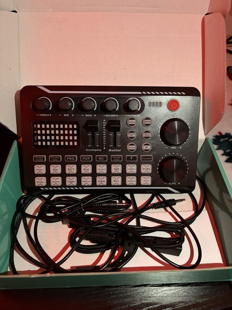 External Dual Channel USB Sound Card Box 3.5mm Input Output Audio Processor