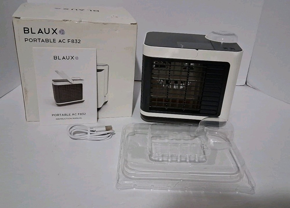 Blaux Portable AC F832 Air Conditioner With 3 Speed Fan & Ionizer Open Box