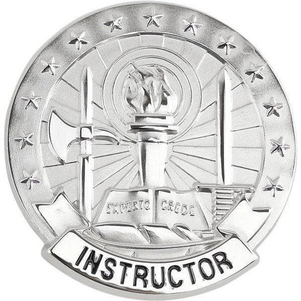 ARMY IDENTIFICATION BADGE: BASIC INSTRUCTOR - SILVER