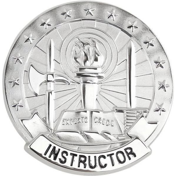 ARMY IDENTIFICATION BADGE: BASIC INSTRUCTOR - SILVER