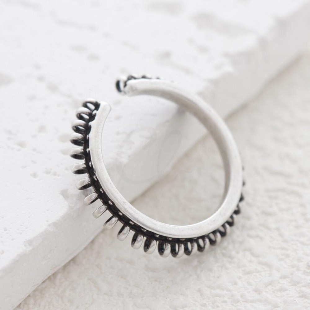 One Piece Solid Brass Ring Base-Finger Ring-Open End with Multiple Rings (4894C)