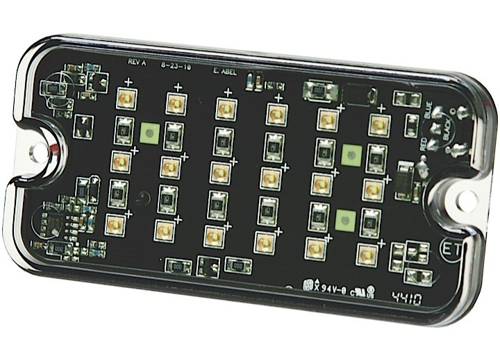 Ecco 3931A LED Rectangular Surface Mount 12VDC 16 Flash Patterns Amber