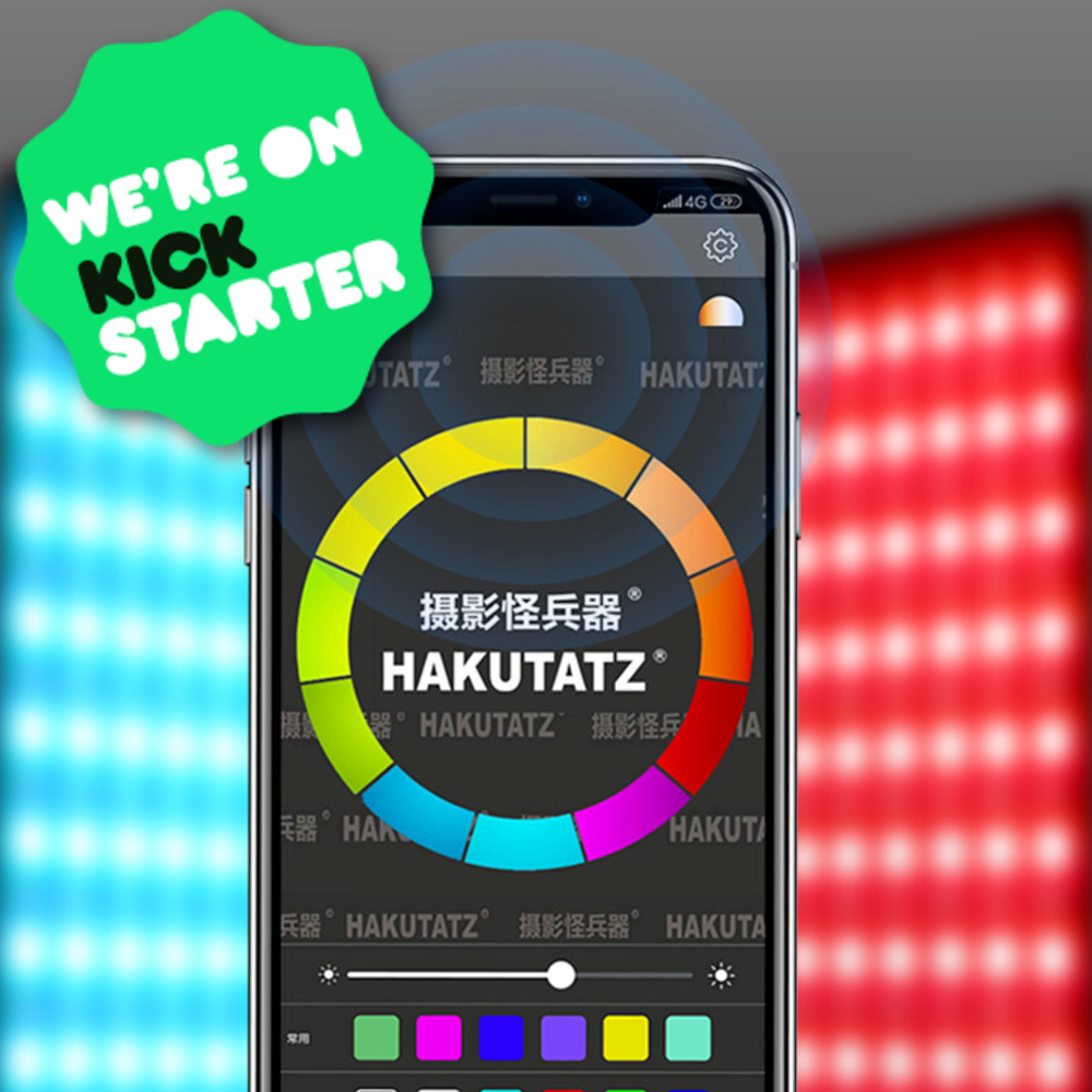 Hakutatz Pocket Size AW RGB LED Light iOS Android Apps Control Video Vlog Effect