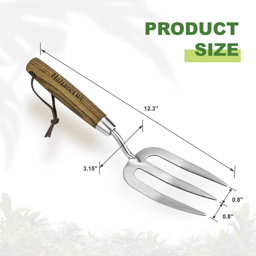 Garden Hand Fork, Hand Weeding Fork with Sharp Tine for Easy Uprooting Large ...