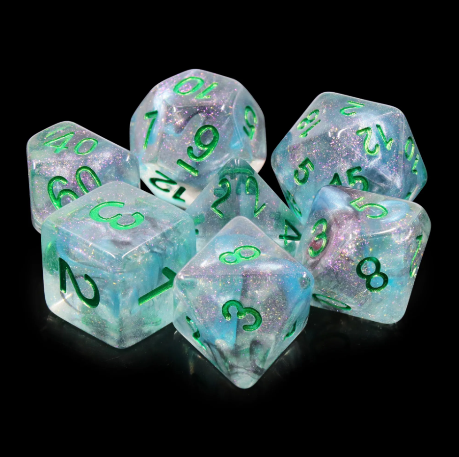 Cyberspace 7 RPG Dice Set Polyhedral DND Dungeons Dragons Pathfinder