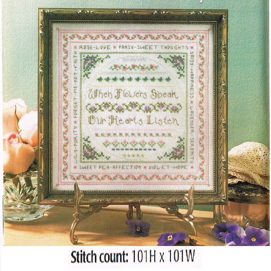 WHEN FLOWERS SPEAK   CROSS STITCH PATTERN ONLY  YD  SUU