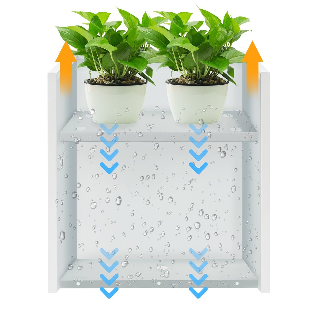Tall?Outdoor/Indoor?Planter?Box,?Rectangular?Large?Flowerpot,??Metal?Planter?Box