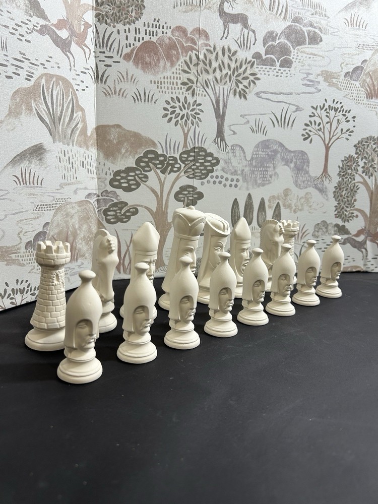 Duncan Full Chess Set; - Ready to Paint, Ceramic Bisque