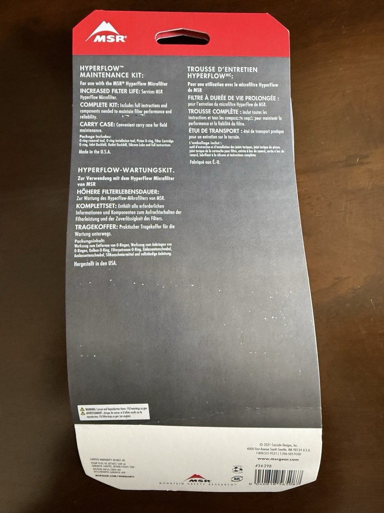 MSRHyperflow Microfilter Maintenance Kit