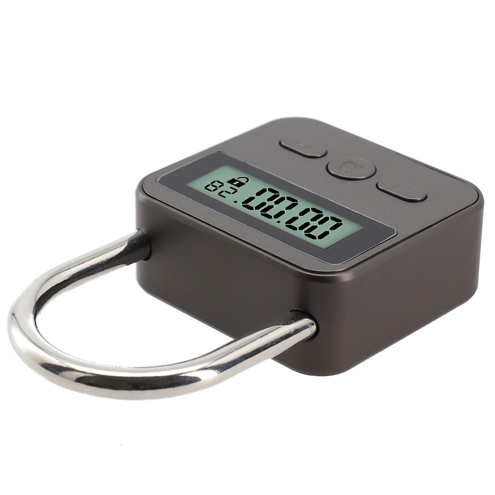 Multifunction Timer Padlock LCD Display Time Lock For Travel Waterproof