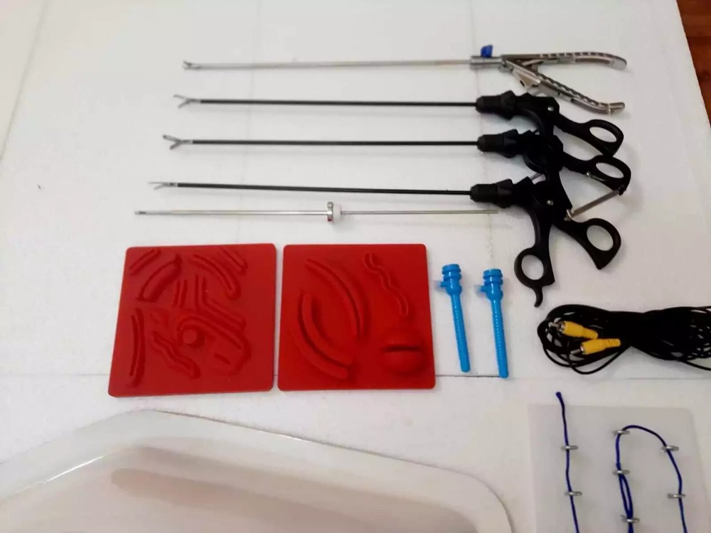 Laparoscopic Simulator Endo-Trainer with complete Set Kit Endoscopy Instrument