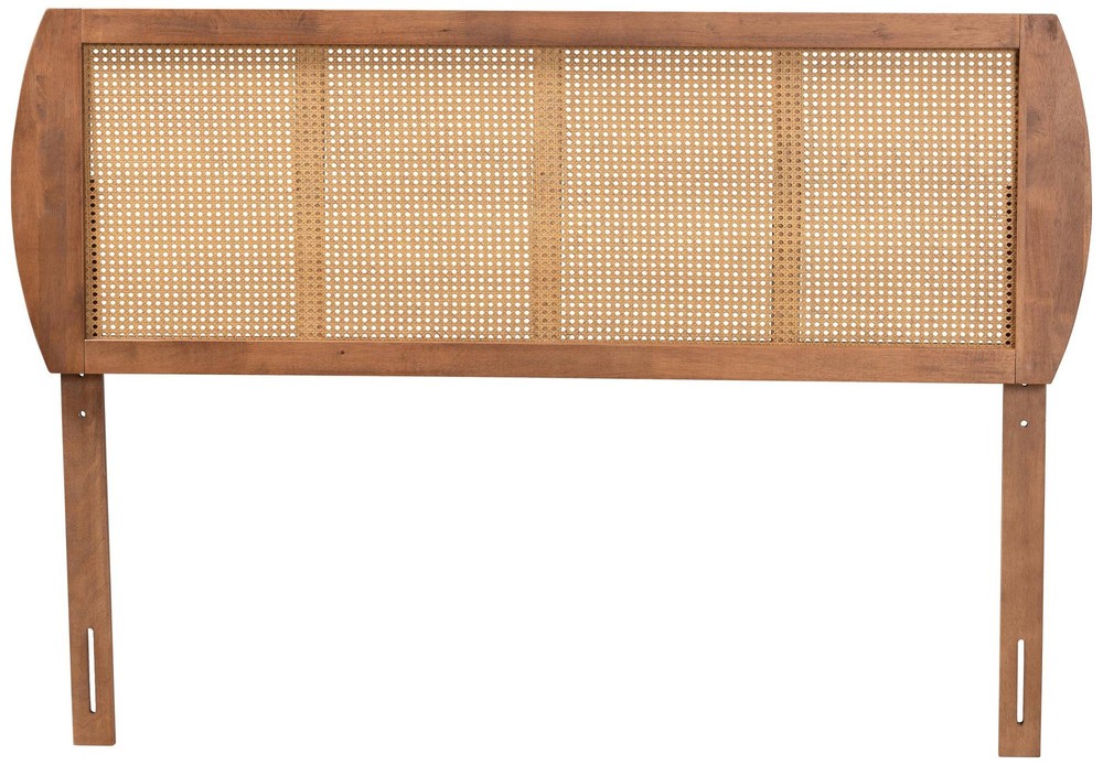 Baxton Studio Harris Ash Walnut Rubberwood Full Headboard