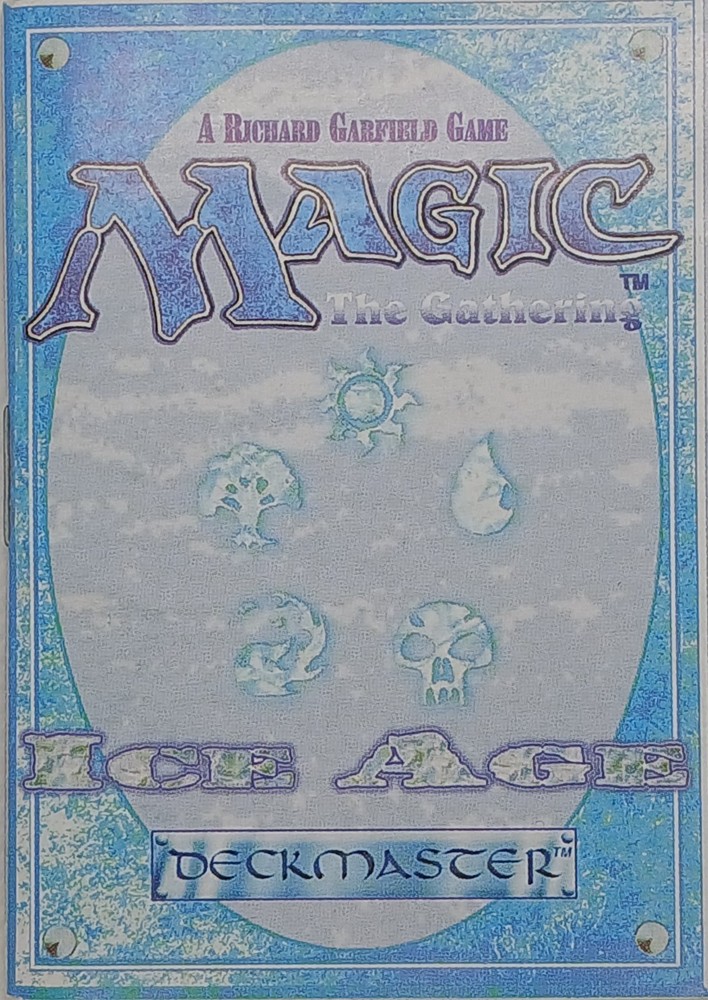 MAGIC THE GATHERING ICE AGE DECK RULE BOOK 1995 BOOKLET MTG