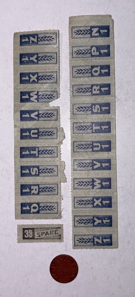 WW2 Ration Book Lot (14) Total Most Partially Used