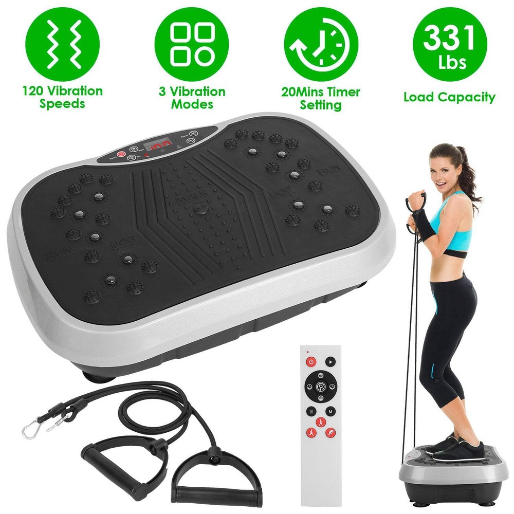 Vibration Exercise Machine With Resistant Bands Remote Control Whole Body Vibrat