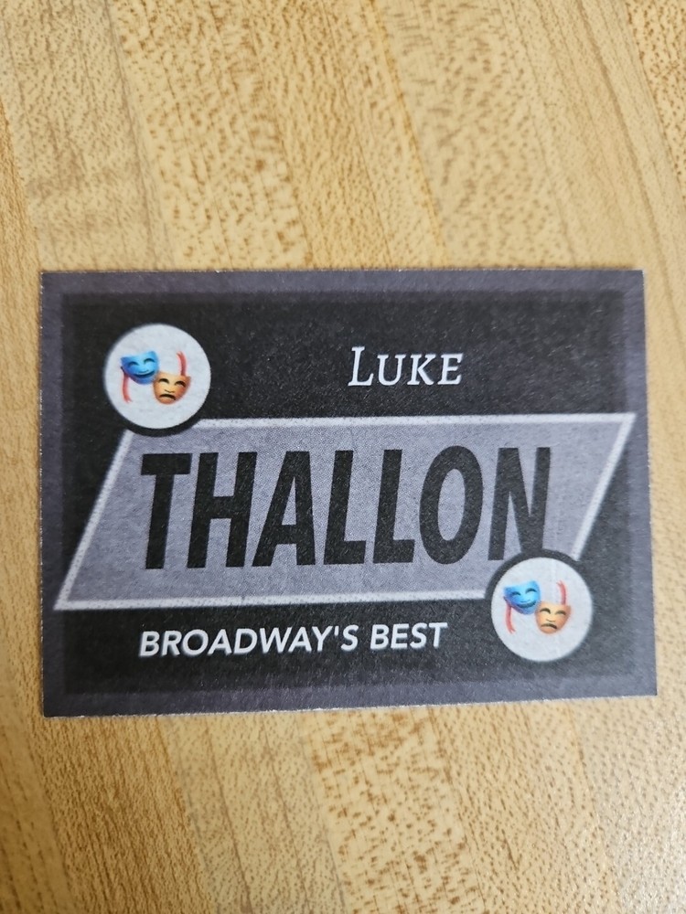 Luke Thallon Custom Signed Card - Broadway's Best