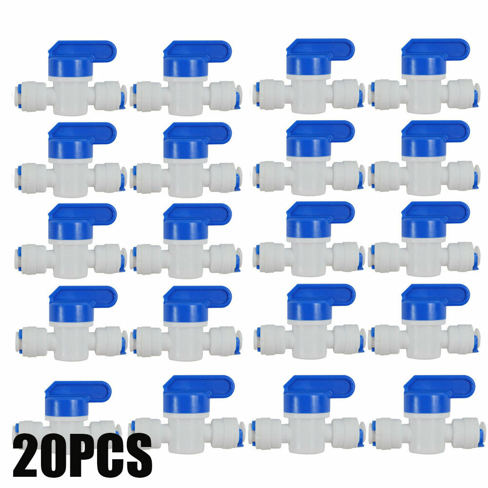 Ball Valve Inline Taps 1/4" Quick Connect Push Fit RO Water Reverse Osmosis NEW
