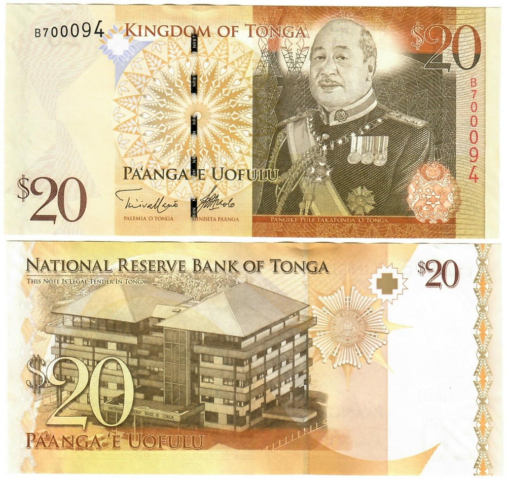 Tonga 20 Pa'anga 2009 (2014) UNC