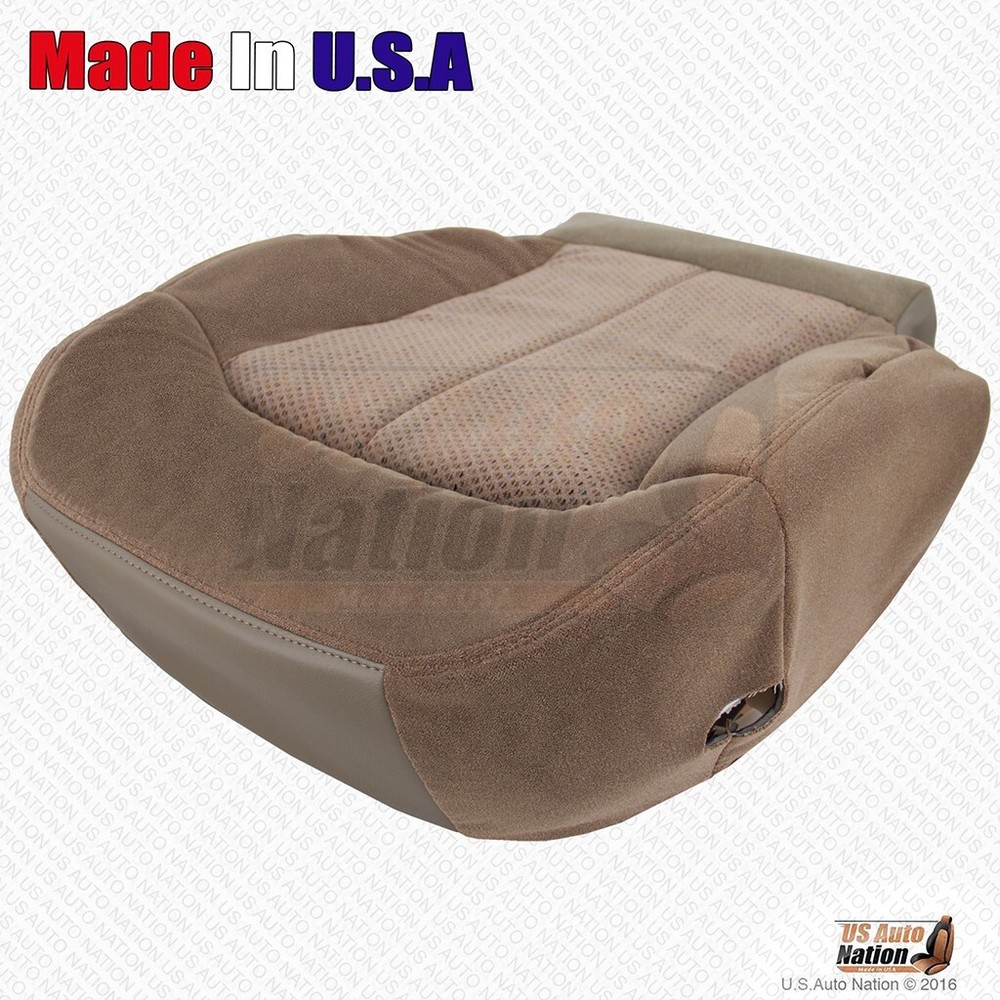 1999 - 2002 Chevy Silverado Front Driver Bottom Cloth Seat Cover Medium Oak Tan