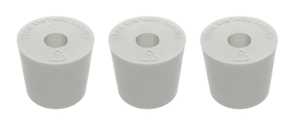Home Brew Ohio #5.5 Drilled Rubber Stopper Set of 3