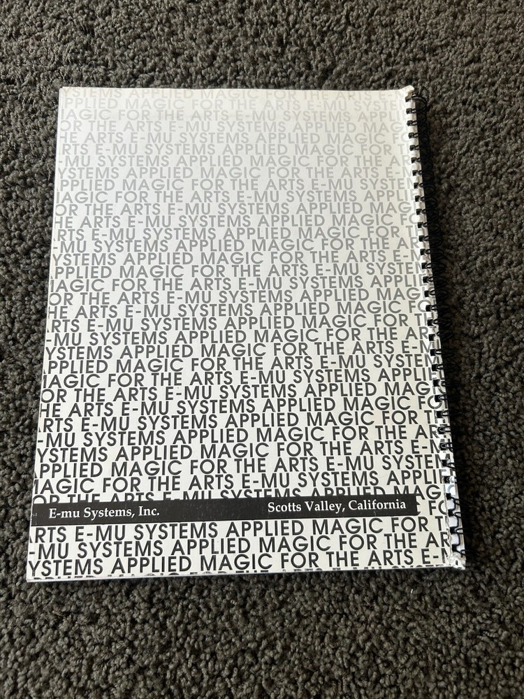 E-mu Systems Proteus Operation Instruction Manual Book User Owner Guide