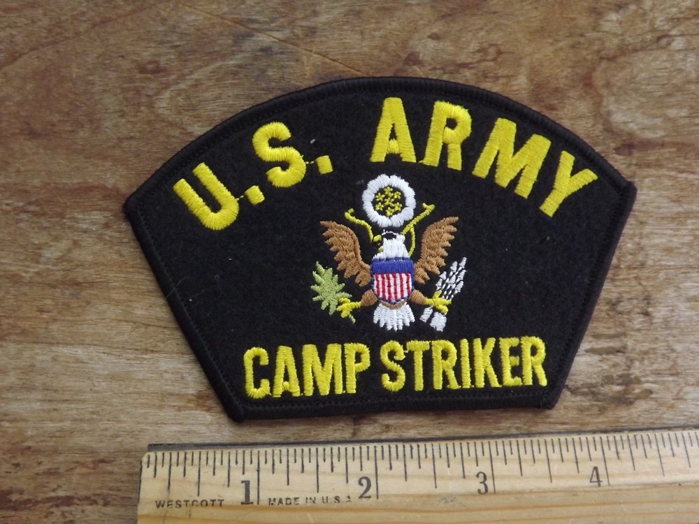 US Army Camp Striker Hat Patch - INV# C1501