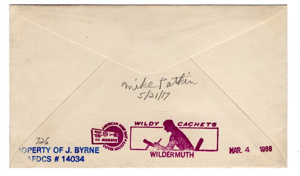 #726 Oglethorpe 1933 First Day Cover - Wildermuth Hand-Painted Add-on