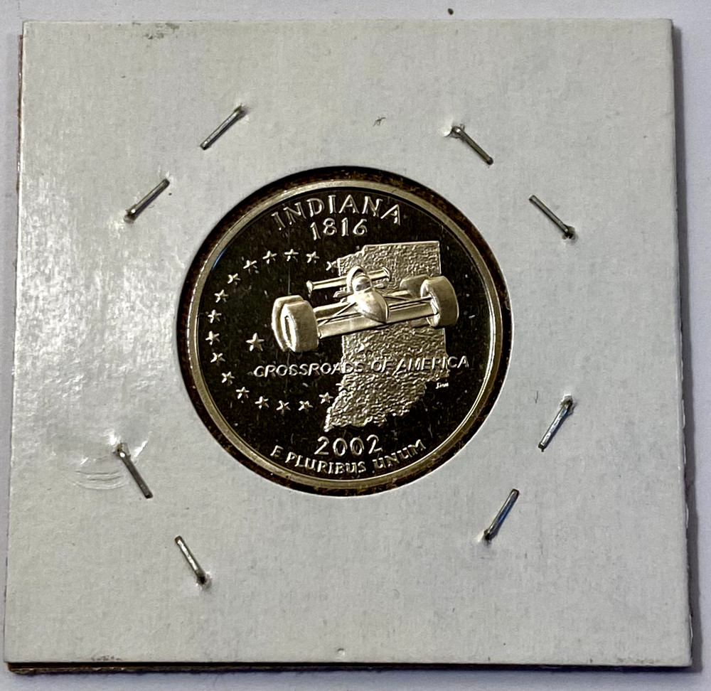 2002 S Indiana State Quarter Deep Cameo Proof