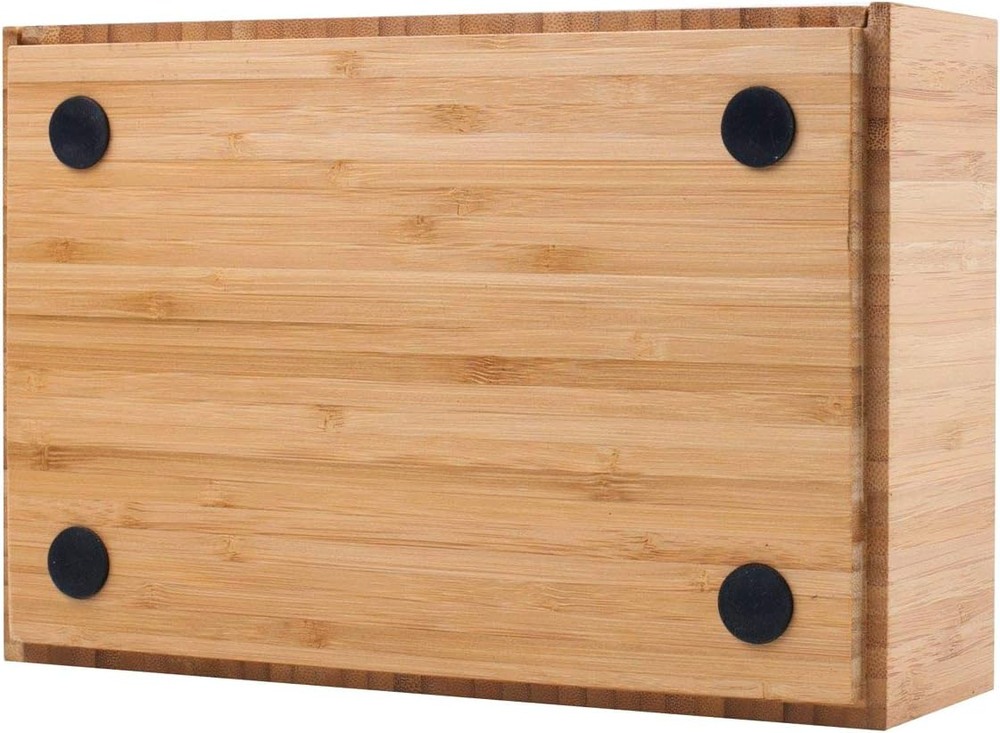 Bamboo Drawer 2 Pack Combo Set Stackable Storage Solution for Office Supplies, B