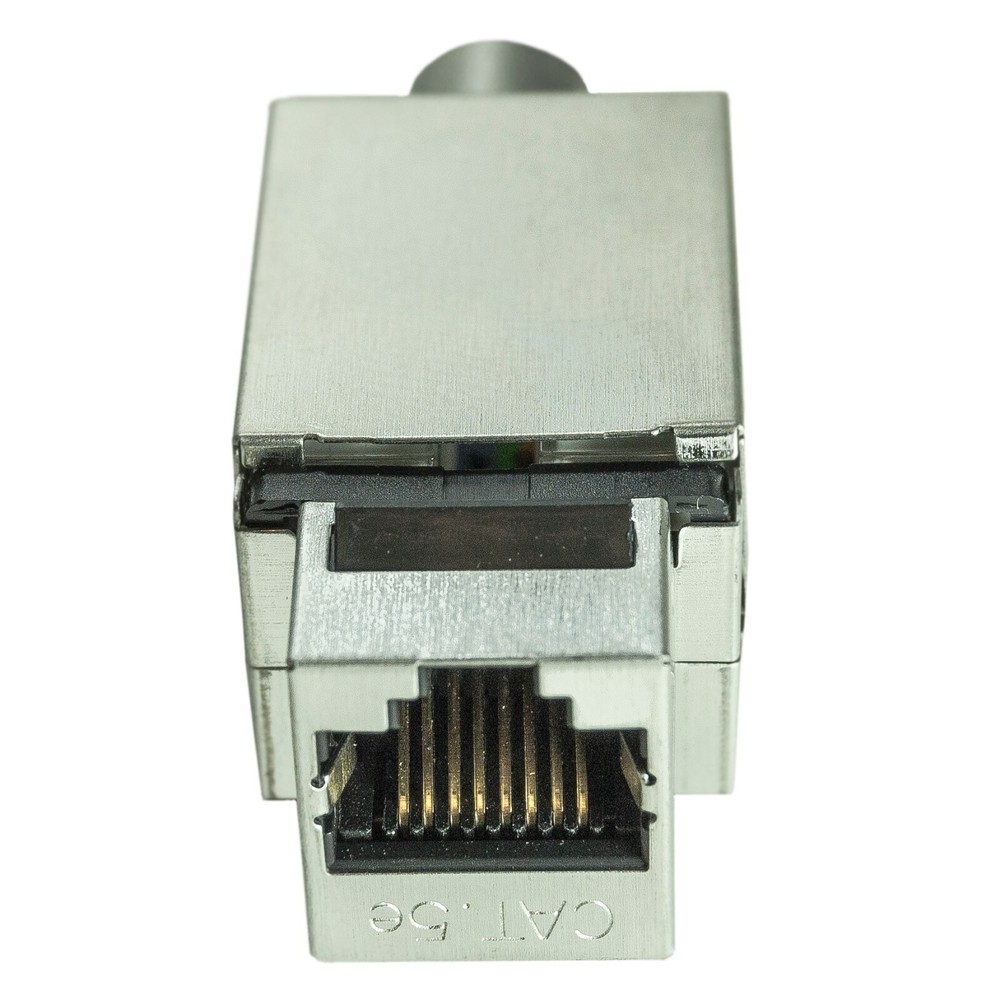 100 Pack Shielded CAT5e Keystone RJ45 Ethernet Network Tool-Less Snap-In Jack