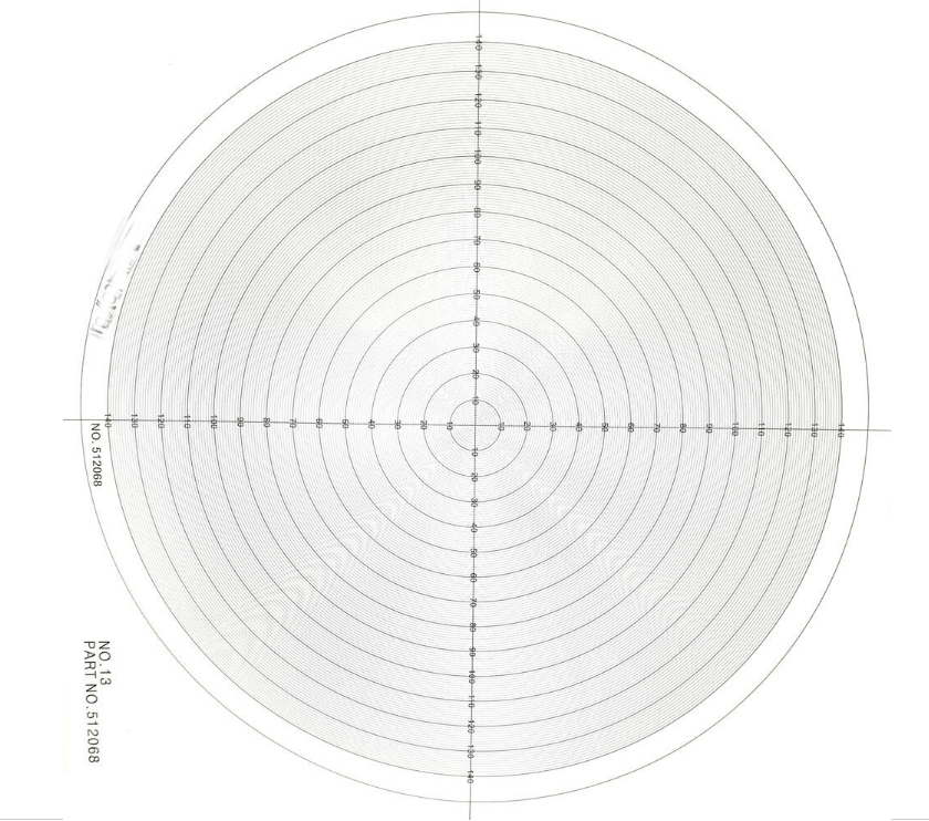 Optical Comparator Chart For Profile Projector Overlay Chart 512068
