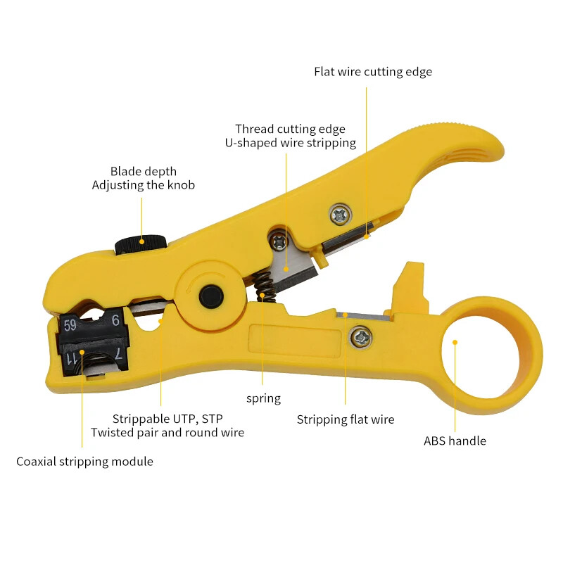 Automatic Stripping Pliers Universal Coaxial Cable Wire Crimping Tools