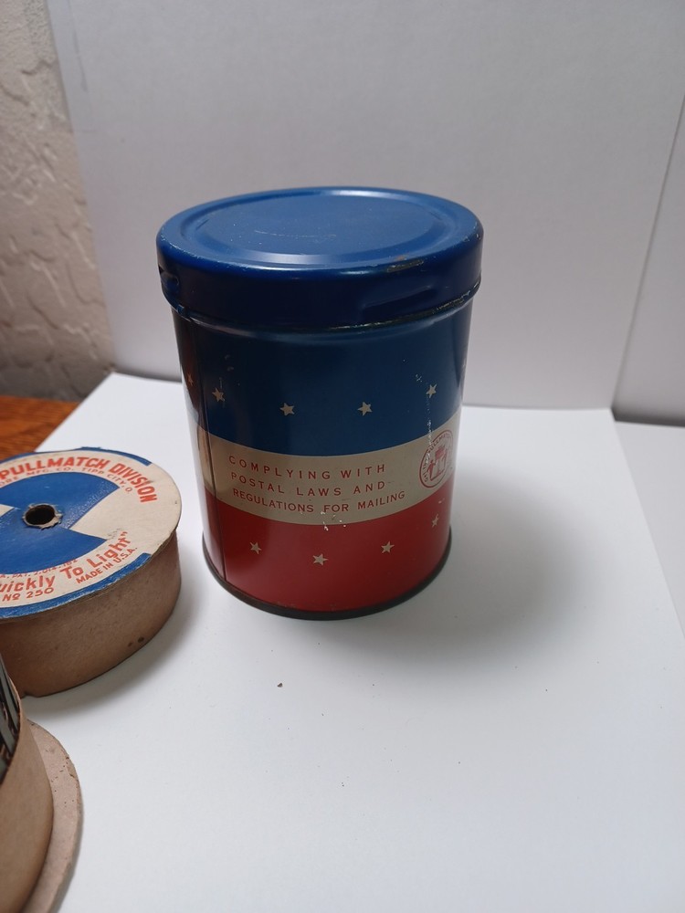 Circa 1935 Full Red White Blue Tin of 250 Pullmatches JGBx31