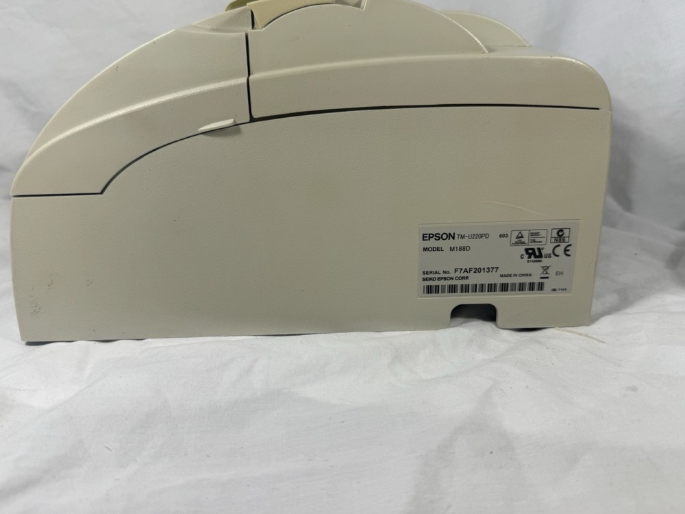Epson TM-U220PD POS Dot Matrix Receipt Printer Grey Parallel - Tested Powers On